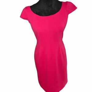 Elegant Pink Cap Sleeve Dress